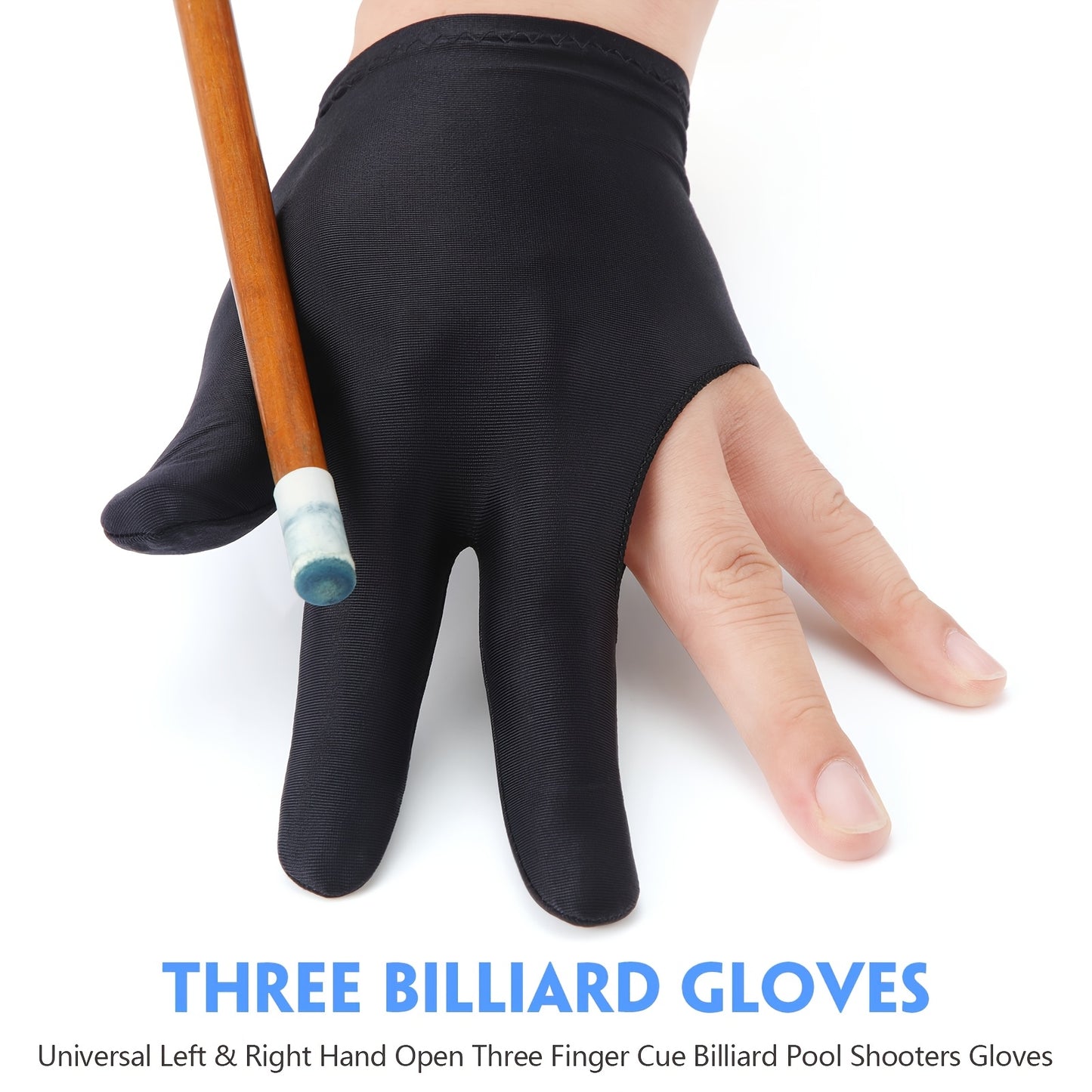 Patelai Breathable 3-Finger Pool Gloves For Billiards