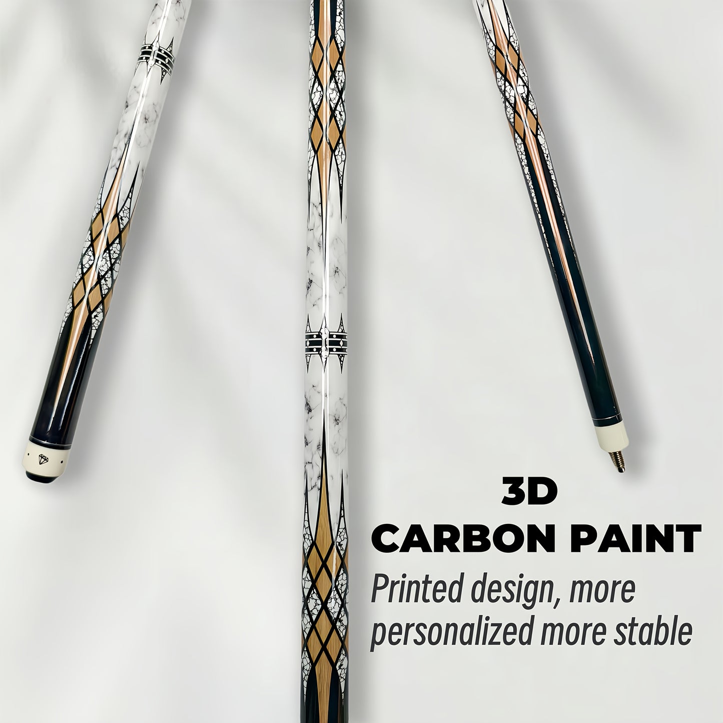 Perfe Marble Texture Pool Cue Premium Handcrafted Wooden Billiard Stick
