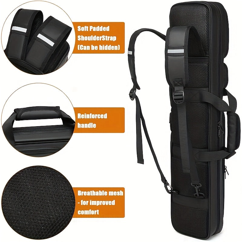 Pool Cue Case 4x4 With Backpack Strap Holds 4 Shafts