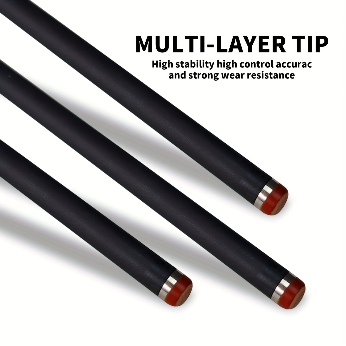 Carbon Fiber Pool Cue Low Deflection With Quick Release Connection