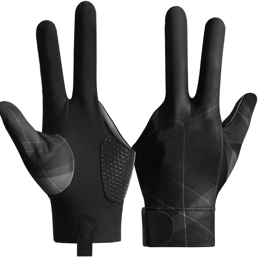 Breathable Anti Slip Billiard Glove 3pc Left Hand Three Fingers