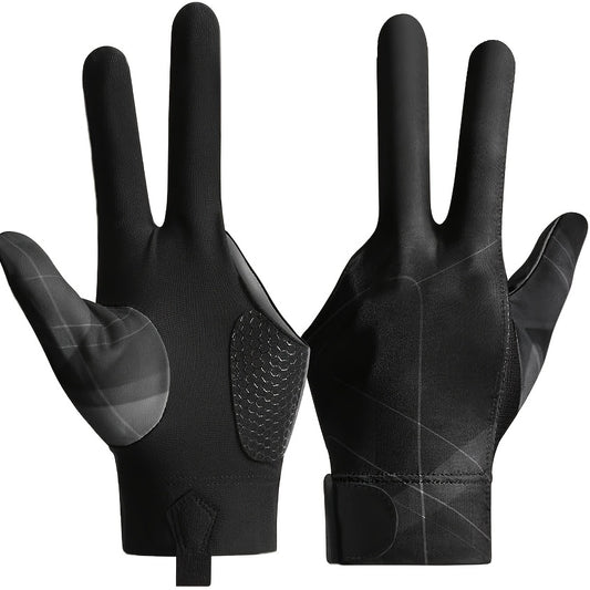 Breathable Anti Slip Billiard Glove 3pc Left Hand Three Fingers