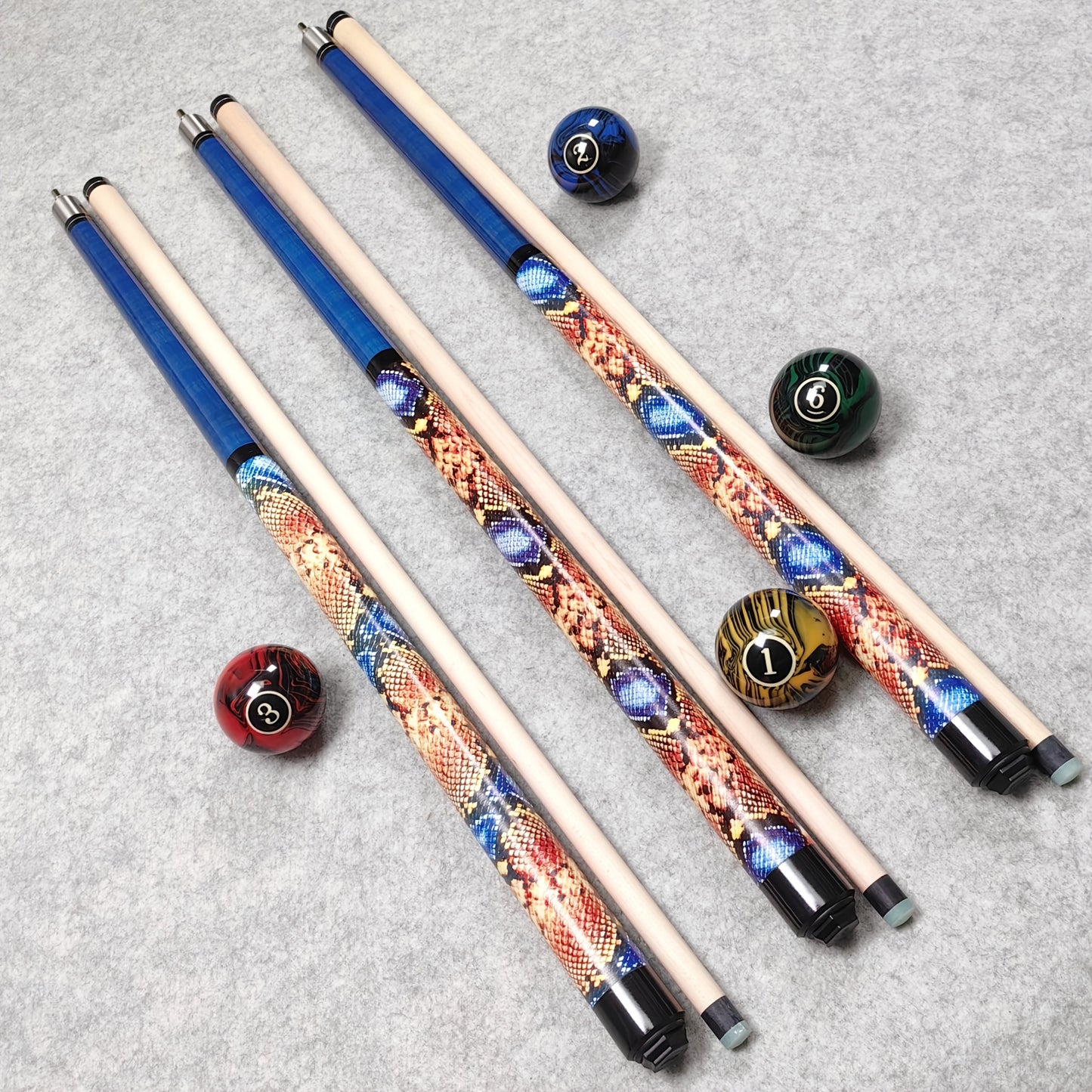 Three Piece Jump and Break Cue Set for Billiards Enthusiasts