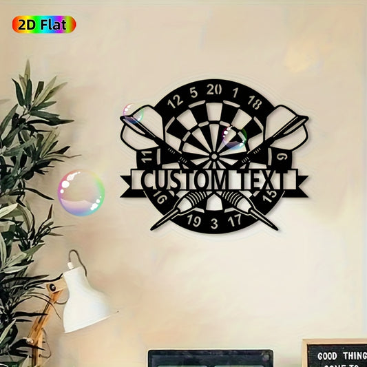 Personalized Dartboard Wall Art Name Number Logo Heavy Duty Iron