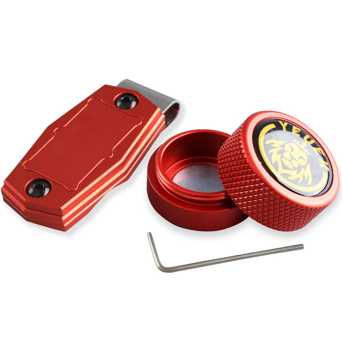 YEUEK Magnetic Billiard Chalk Holder Aluminum Alloy