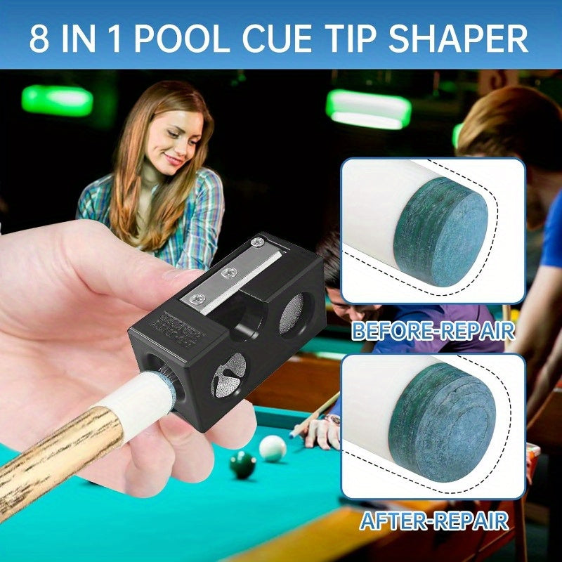6-In-1 Pool Cue Tip Shaper All-In-One Tool for Billiards