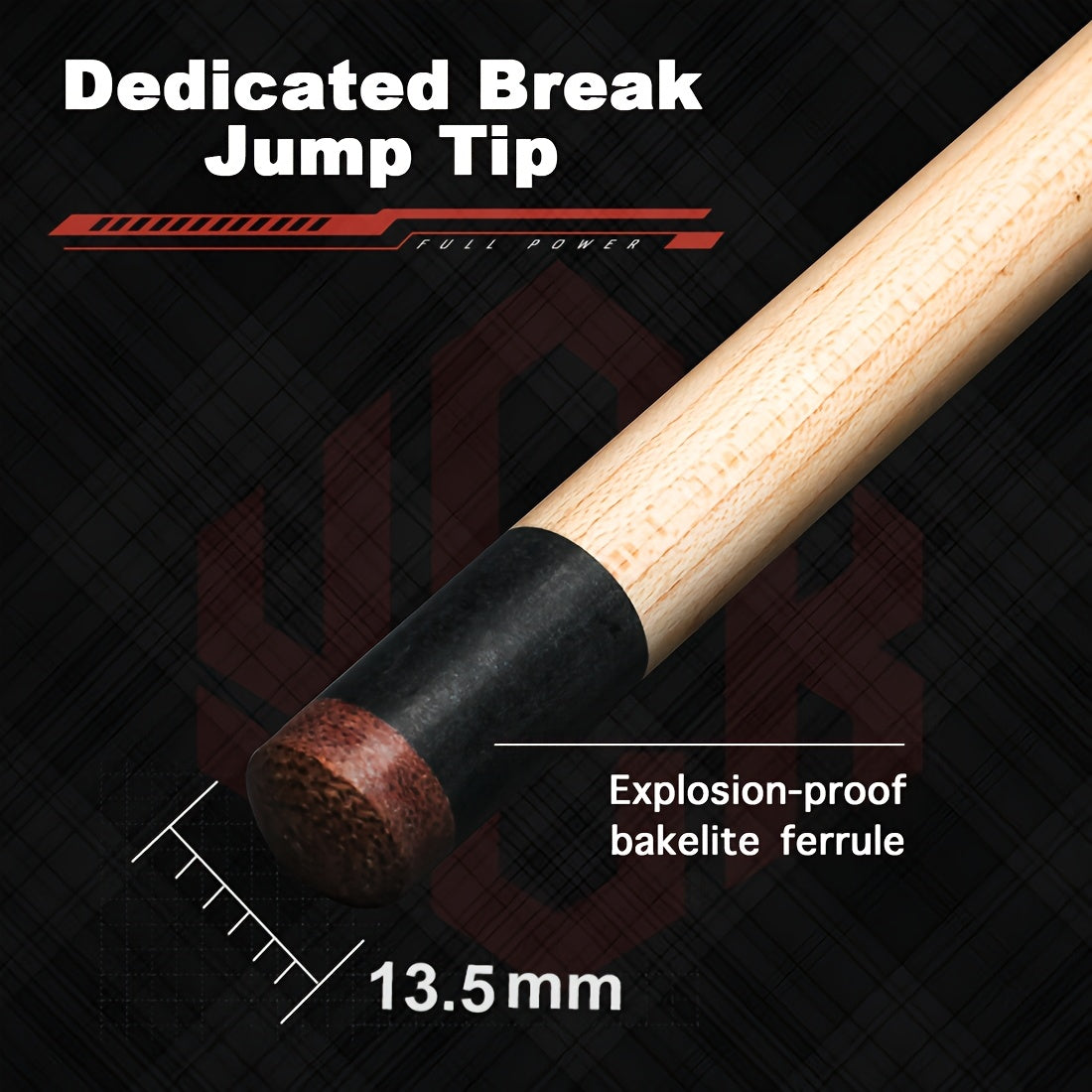 YEUEK Jump Break Pool Cue With Maple Shaft 2 In 1 Performance
