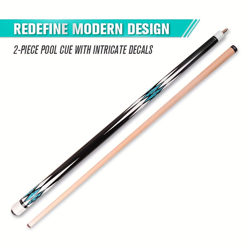 Diamond Pattern Pool Cue 20oz Maple Wood Cue for Billiards
