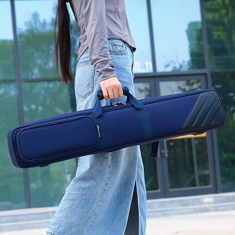 7-Hole Strap Pool Cue Bag With Shockproof Cue Box Pro