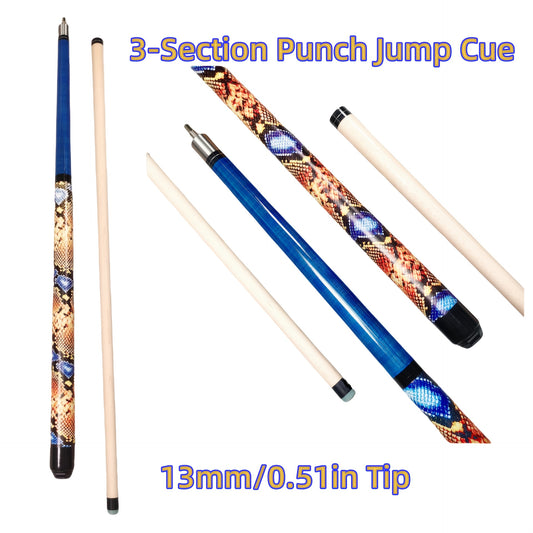 Three Piece Jump and Break Cue Set for Billiards Enthusiasts