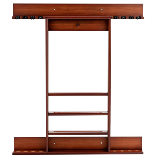 PETSITE Billiard Cue Rack Wall Mounted Pine Holds 8 Cues