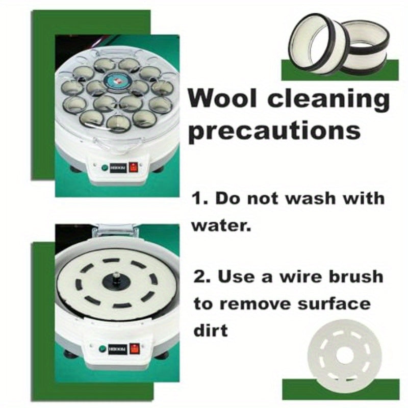 Billiard Ball Cleaning Kit With Wool Rings And Felt Pad