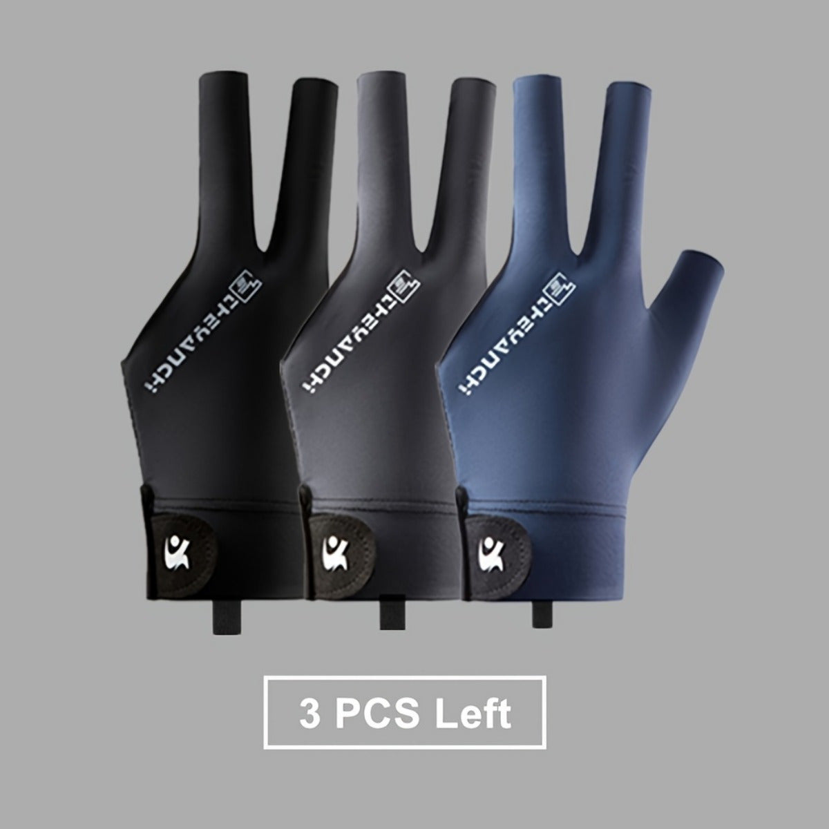 Three Finger Billiards Cue Gloves Three Pack Elastic Breathable Fabric