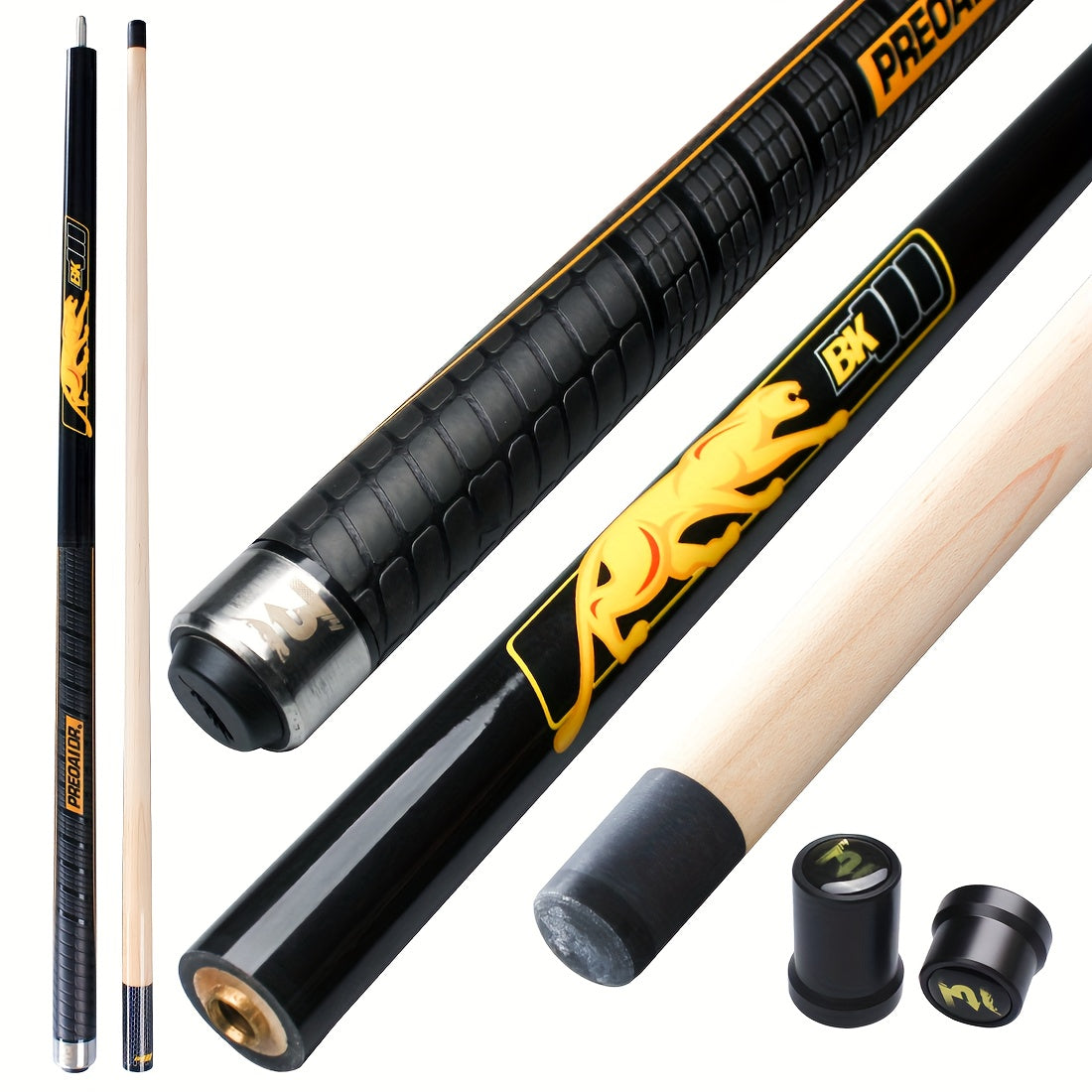 PREOAIDR 3142 Punch And Jump Break Pool Cue With Carbon Maple Shaft