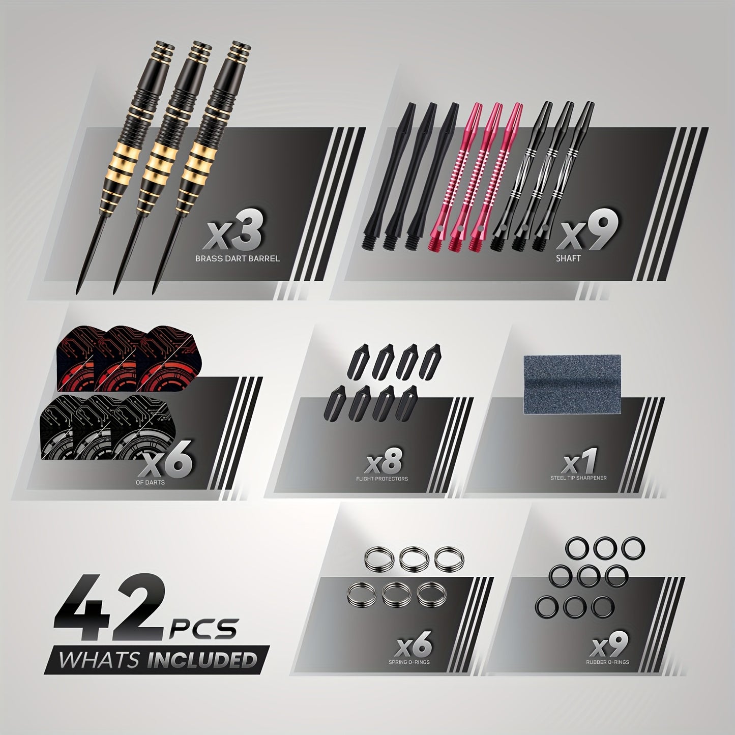 Premium Darts Set With High Strength Tips Carrying Case