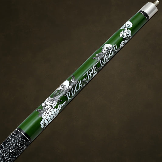 SEARVGRH Skull Design Snooker Cue Half Maple Gift Idea