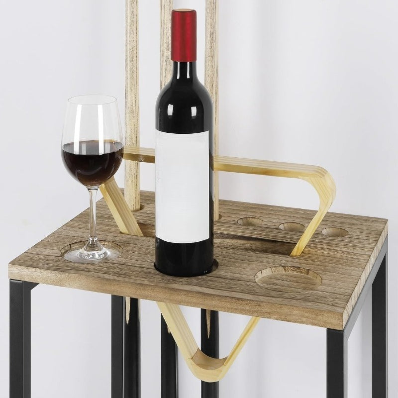 6 Cue Wood Pool Cue Holder Floor Stand For Billiards