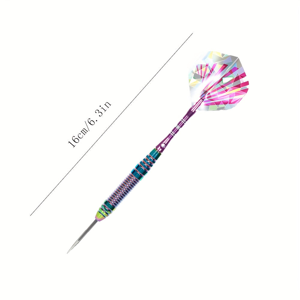 Three Piece Hard Dartboard Dart Set With Aluminum Shafts