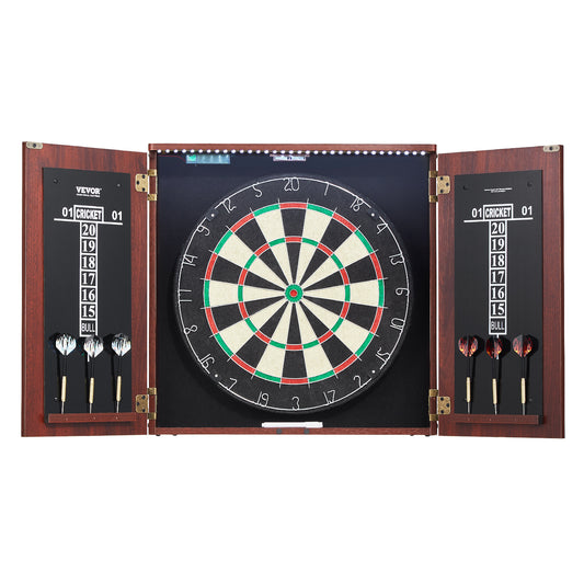 VEVOR Dartboard And Cabinet Set With Steel Tip Darts
