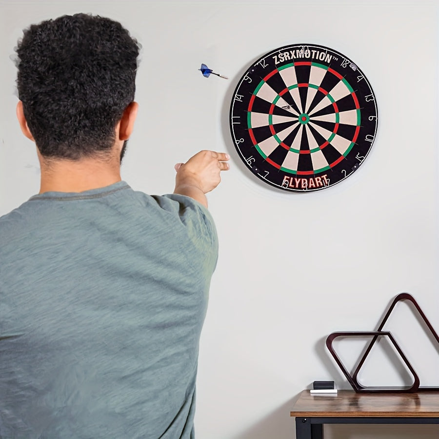 ZSRXMOTION Sisal Dart Board Set With Steel Tip Darts