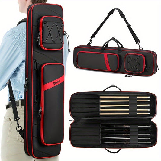 Soft Padded Pool Cue Case With Large Front Pockets