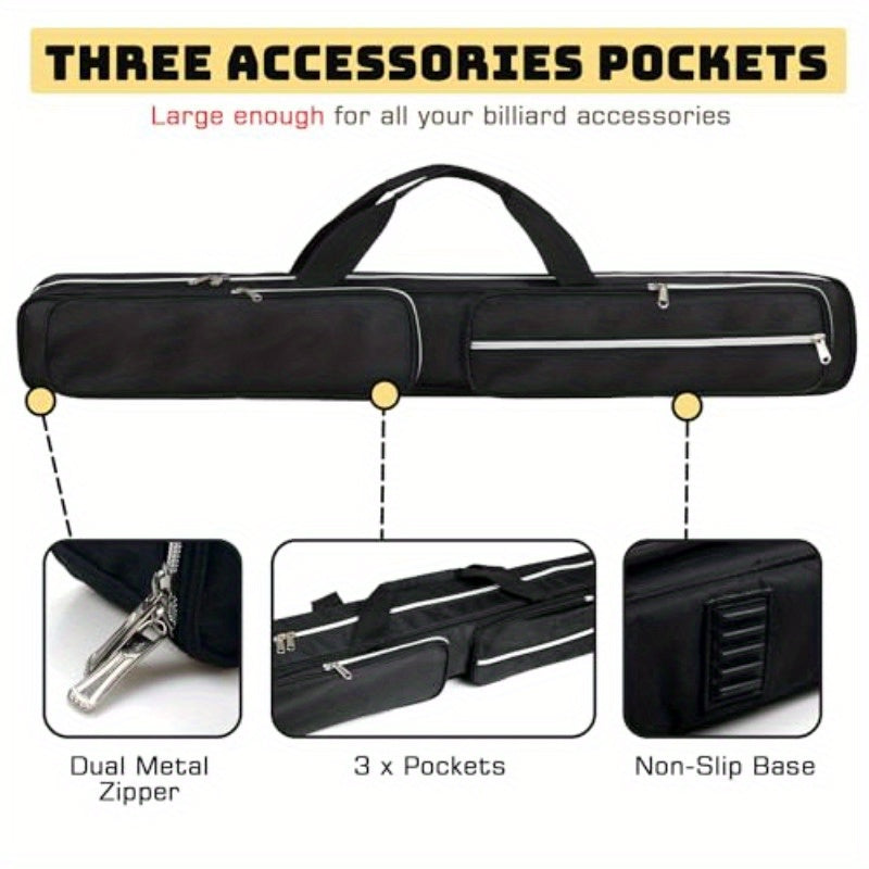 Heavy Duty Pool Cue Case 2 Butts And Shafts Non Woven With Strap
