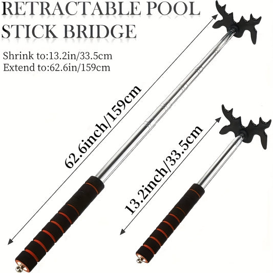 Portable Retractable Billiard Cue Bridge With Deer Head Frame