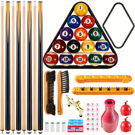 Hungdao Pool Billiard Accessories Set With Balls Sticks Chalks Brush