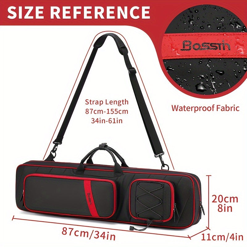 Soft Padded Pool Cue Case With Large Front Pockets