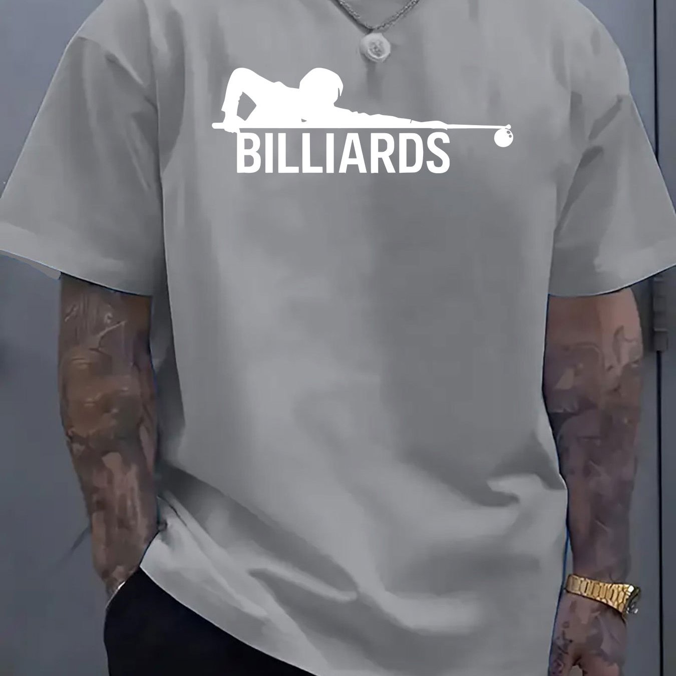 Men's Short Sleeve T Shirt Love Letter Print Polyester Outdoor