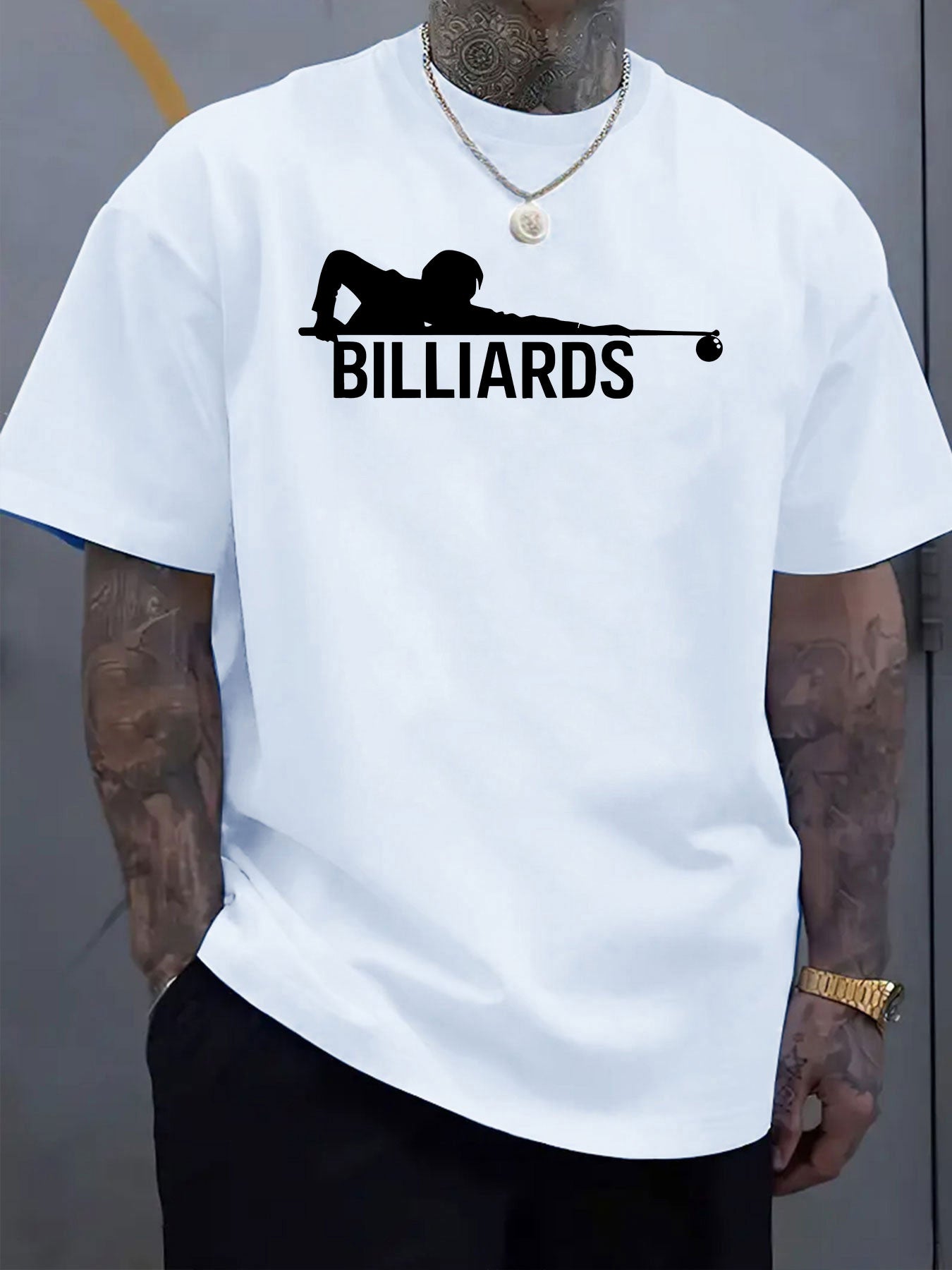 Men's Short Sleeve T Shirt Love Letter Print Polyester Outdoor