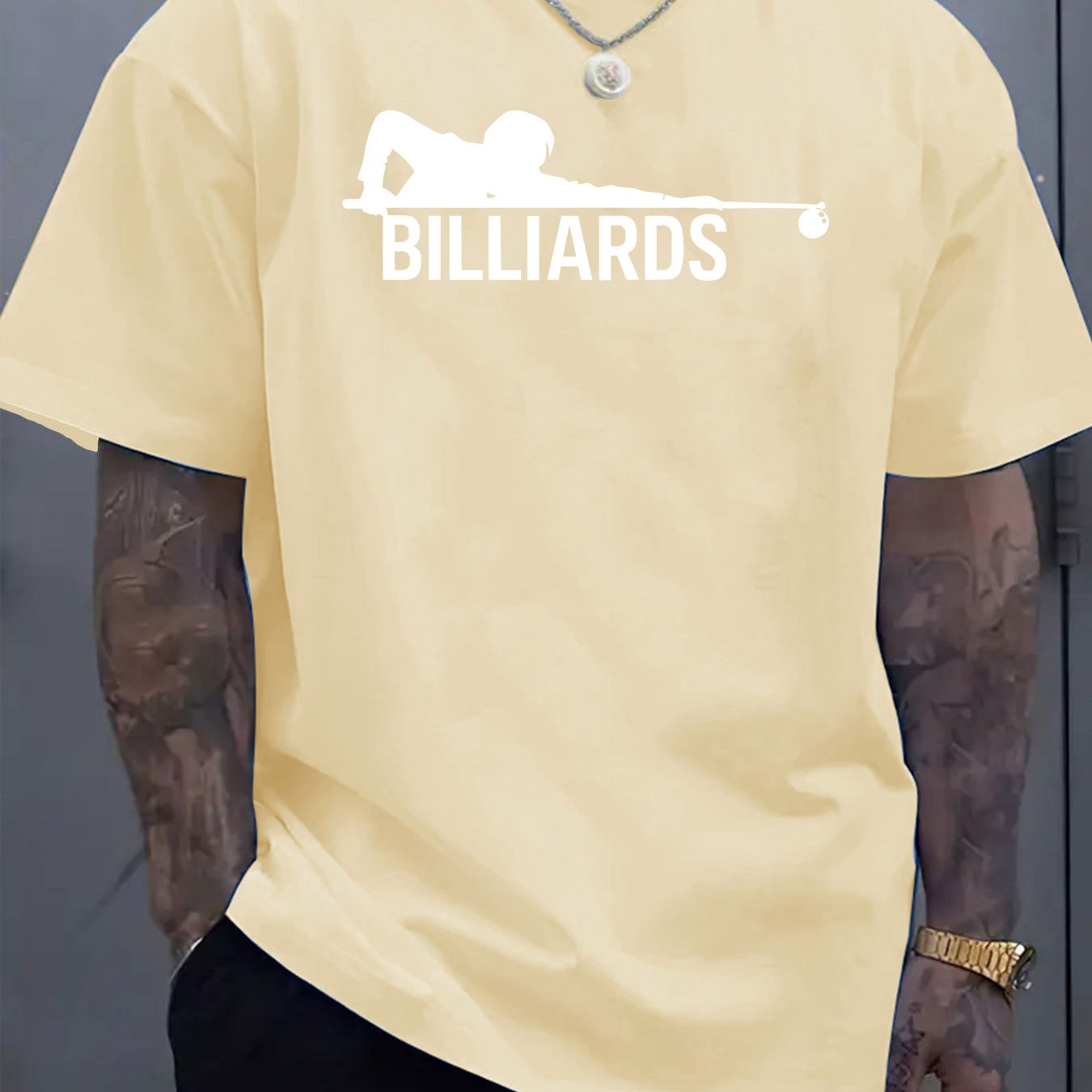 Men's Short Sleeve T Shirt Love Letter Print Polyester Outdoor
