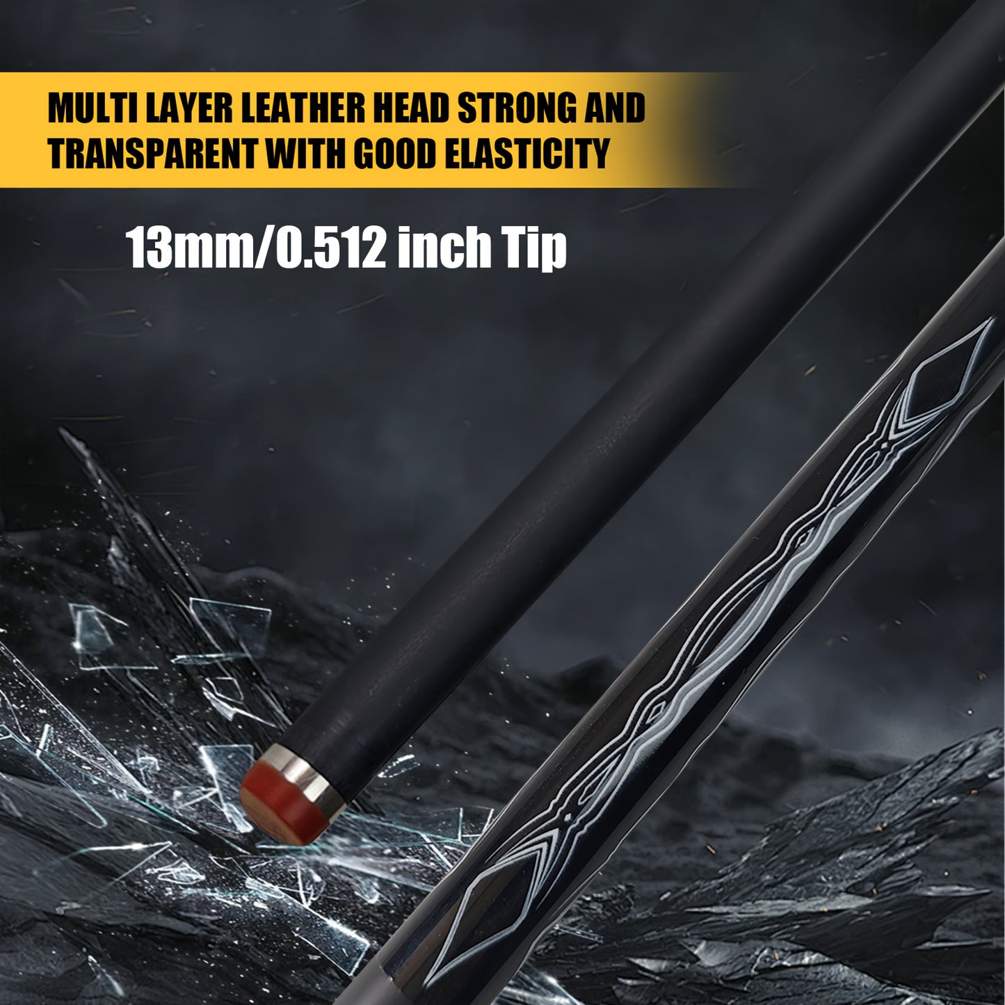 Carbon Fiber Pool Cue Low Deflection With Quick Release Connection