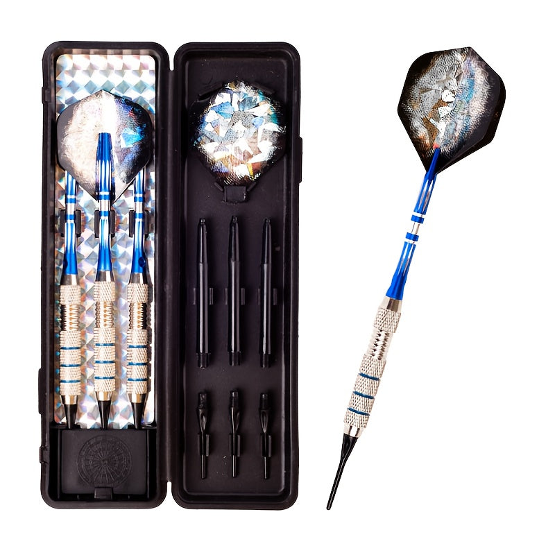 Soft Tip Dart Set For Electronic Dartboards With Aluminum Shafts