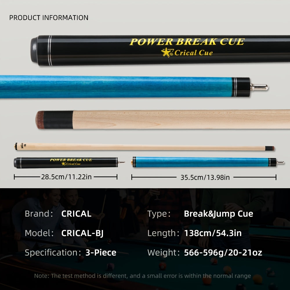 CRICAL Break And Jump Cue Integrated Jump Break Pool Cue