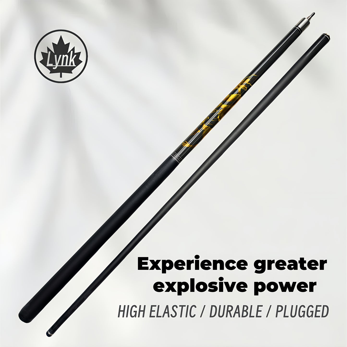 Mystical Oriental Dragon Design Handcrafted Wooden Billiard Cue