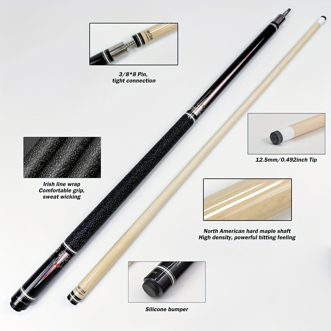 McDermott Z2 Series Pool Cue Low Deflection 2 Part