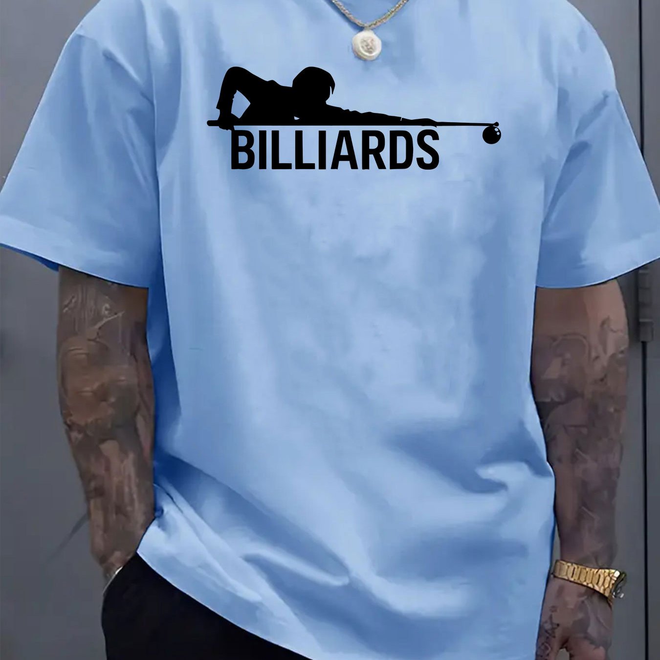 Men's Short Sleeve T Shirt Love Letter Print Polyester Outdoor