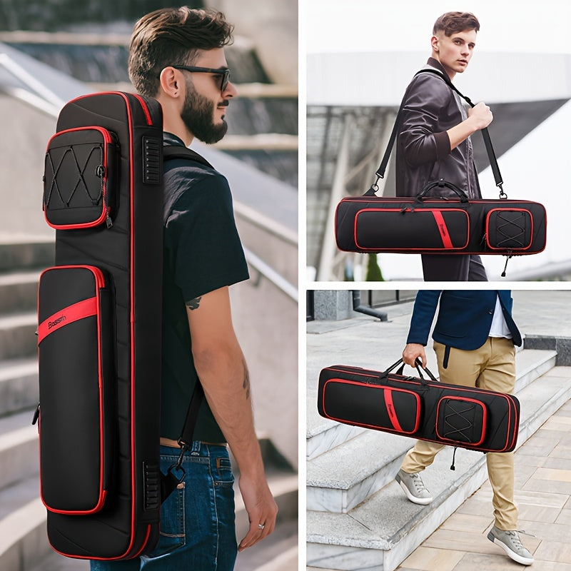 Soft Padded Pool Cue Case With Large Front Pockets
