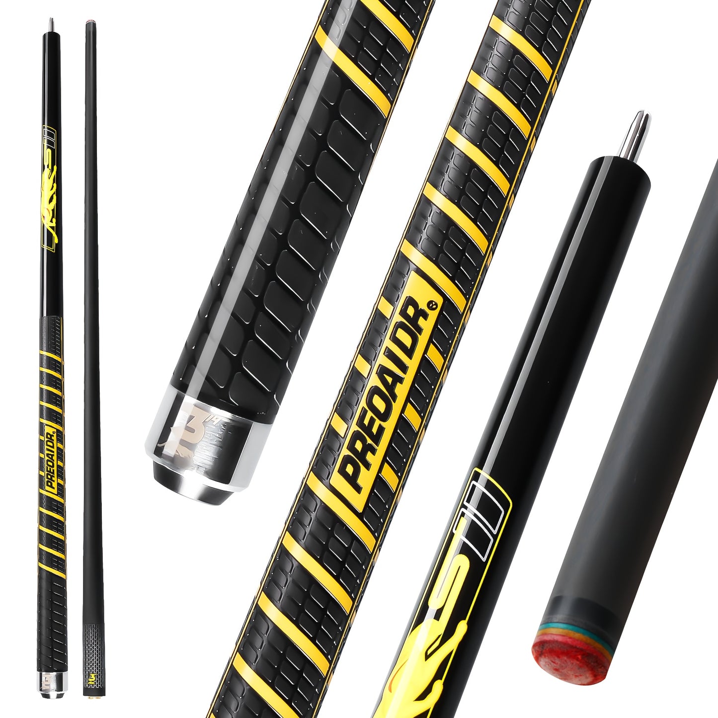 PREDAIDR SII Series Carbon Fiber Pool Cue Low Deflection