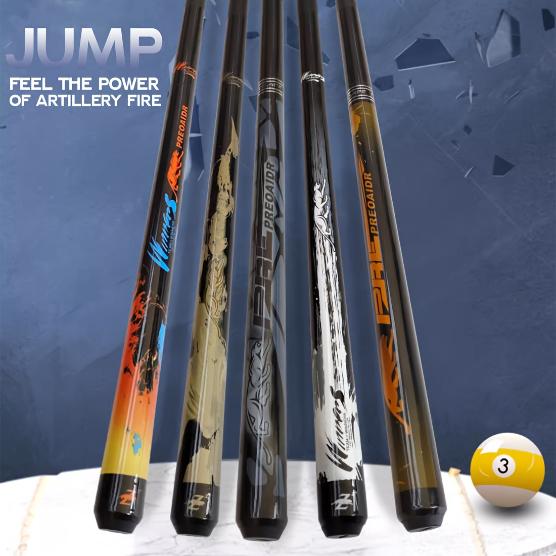Preoaidr 3142 Pool Cue Stick Lightweight Carbon Fiber Quick Release