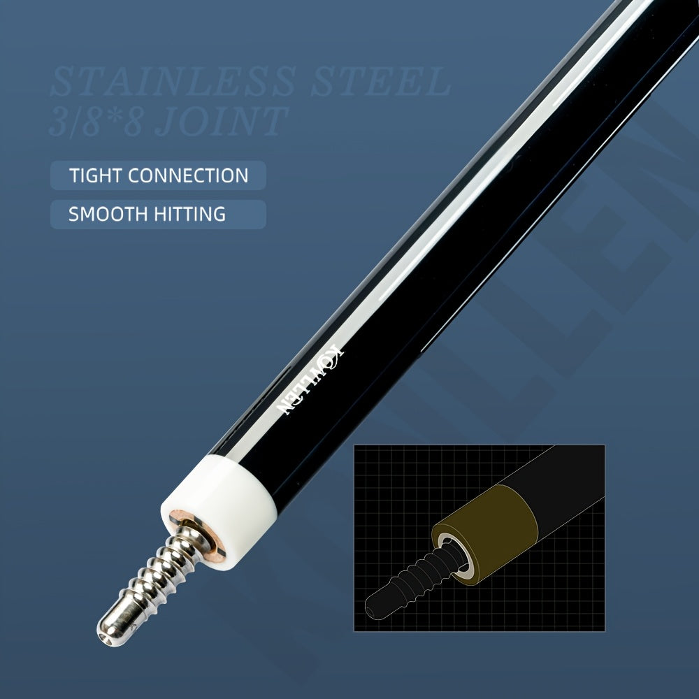 KONLLEN Carbon Fiber Pool Cue Low Deflection Handmade Inlay