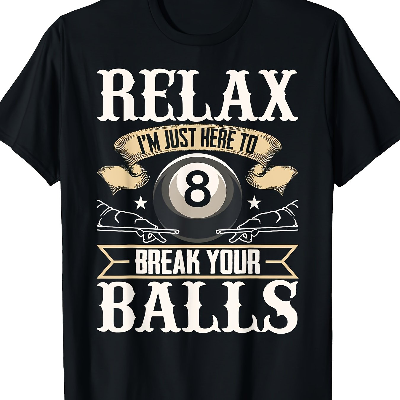 Mens Funny Pool Player Tee Billiards Gift Cotton Shirt