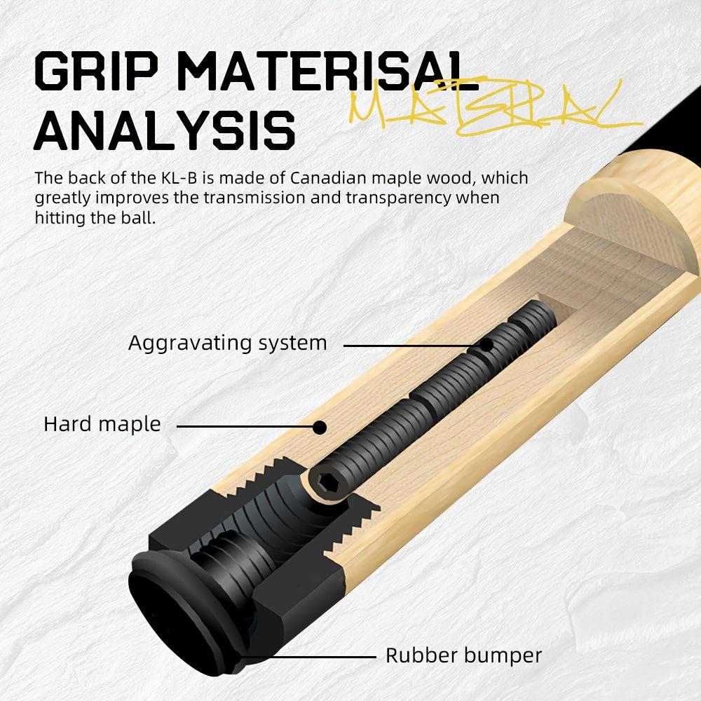 KONLLEN Pro Pool Cue Maple Shaft And Carbon Fiber Tube