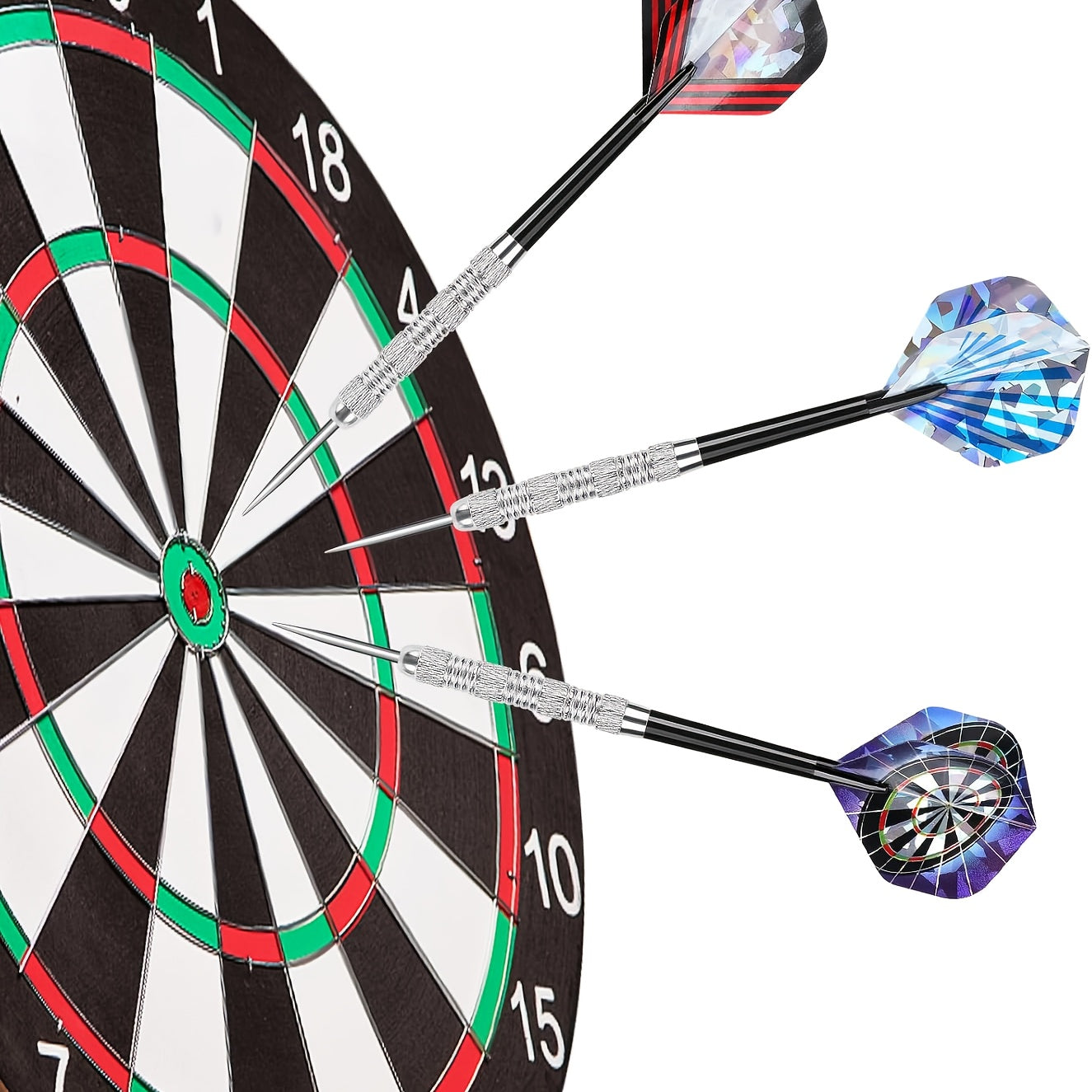 Stainless Steel Dart Set 18 Pieces Professional Darts Kit Flights
