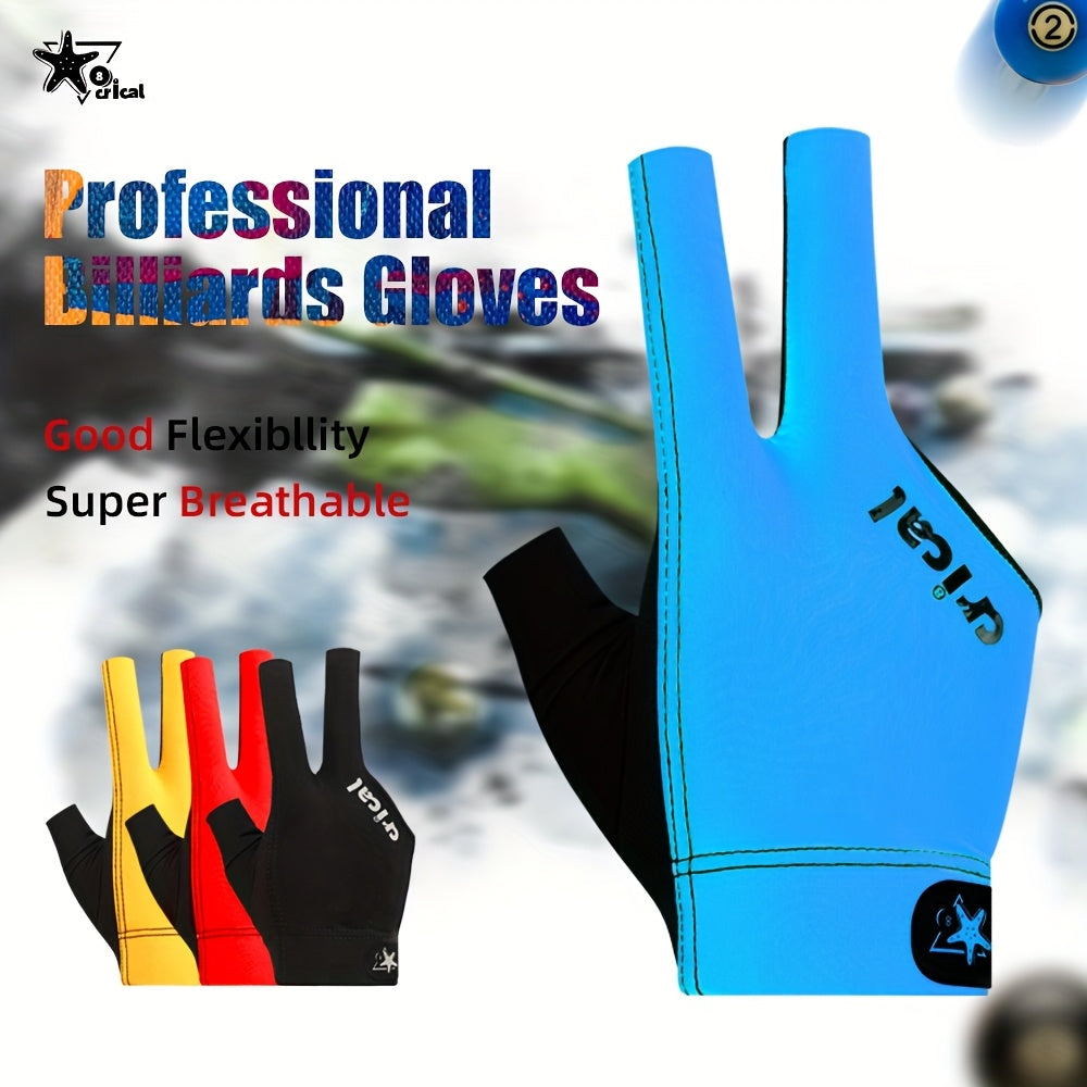 CRICAL Pool Gloves 3 Finger Carom Glove For Billiards