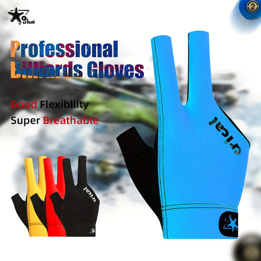 CRICAL Pool Gloves 3 Finger Carom Glove For Billiards