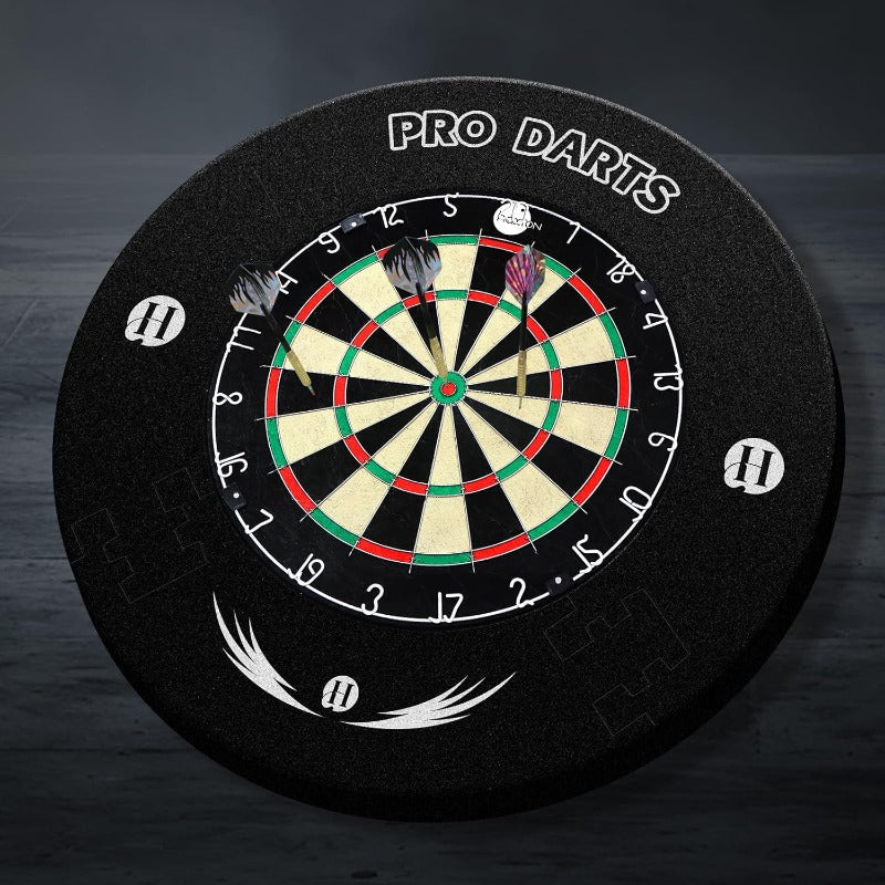 Bristle Dart Board Set With Darts And Rotating Number Ring
