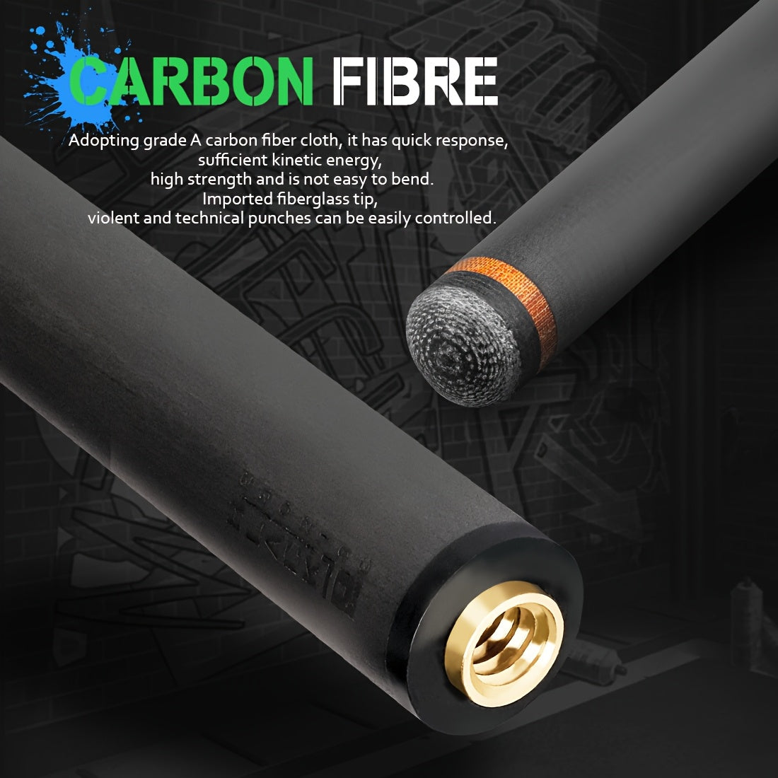 Little Monster Carbon Fiber Break Jump Cue 3pcs Low Deflection