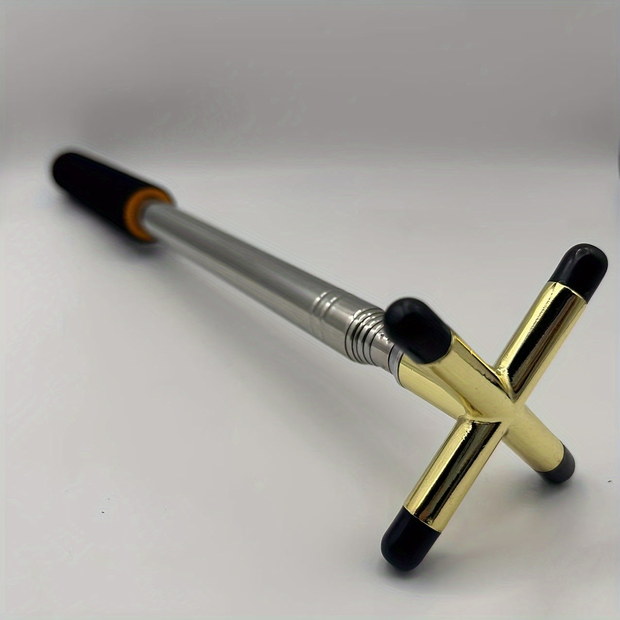 Four Stainless Steel Telescopic Pool Cues With Detachable Bridges